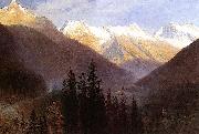 Albert Bierstadt Sunrise at Glacier Station oil painting artist